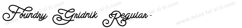 Foundry Gridnik Regular字体转换
